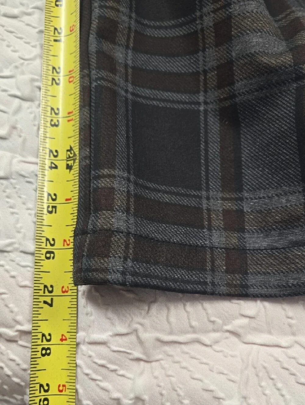 Christian Siriano Black, Brown, and Gray Plaid Trousers